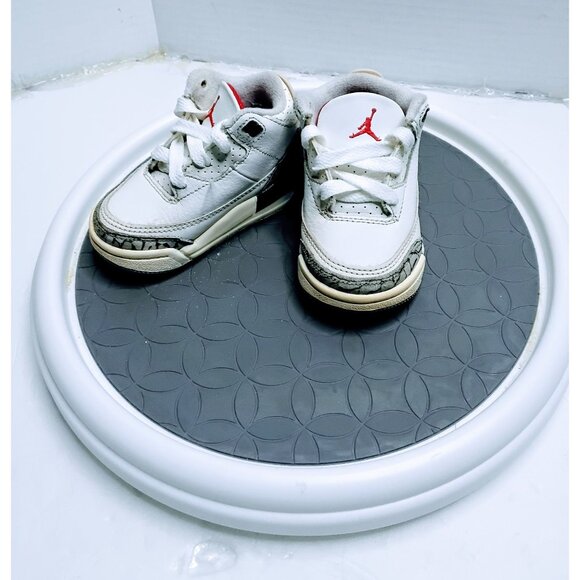 Toddler Nike Air Jordan 3 Retro SE Shoes 4C White/Gray/Red - Picture 2 of 7